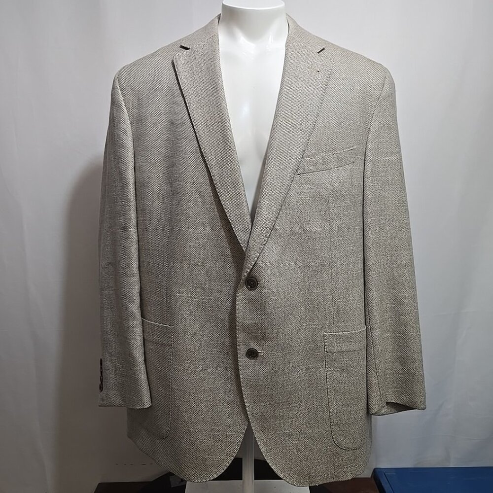 David Donahue Loro Piana Linen Tweed Blazer Mens Size 48 Semi Unstructured